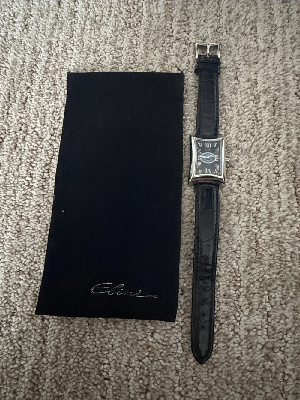 Black Leather Strap Elini Nazar Lucky Eye Women's Watch